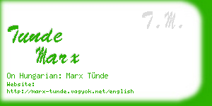 tunde marx business card