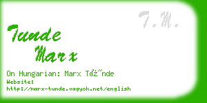 tunde marx business card